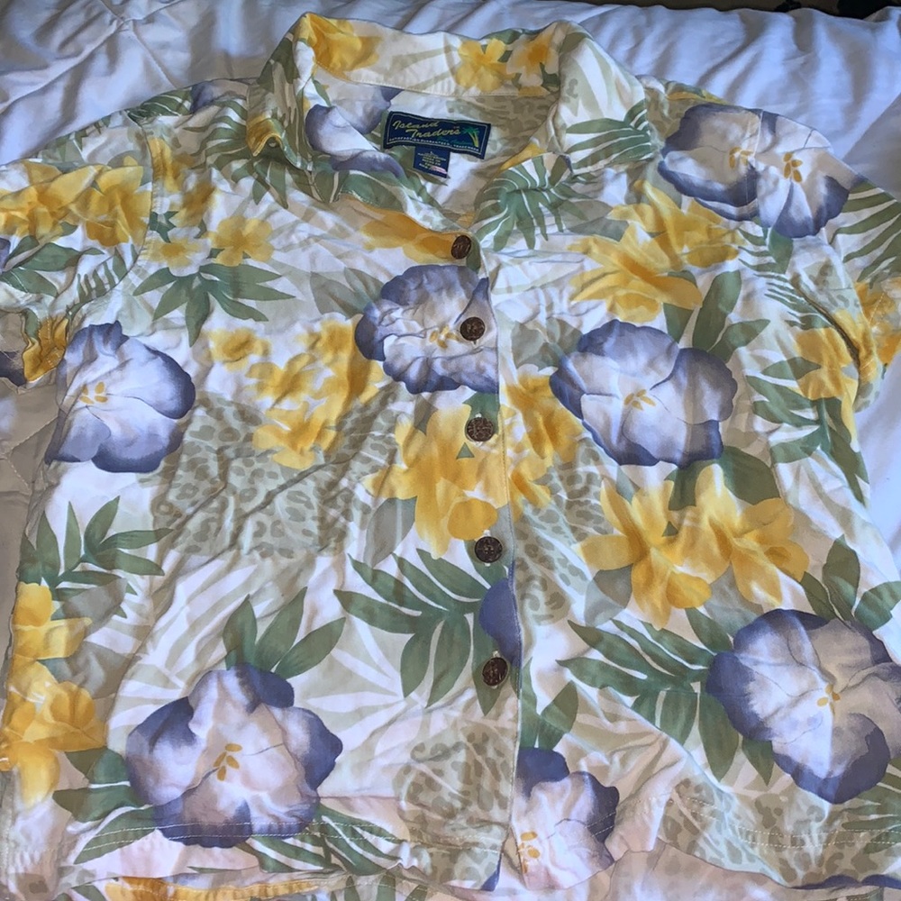 ☀️vintage island traders hawaiian shirt